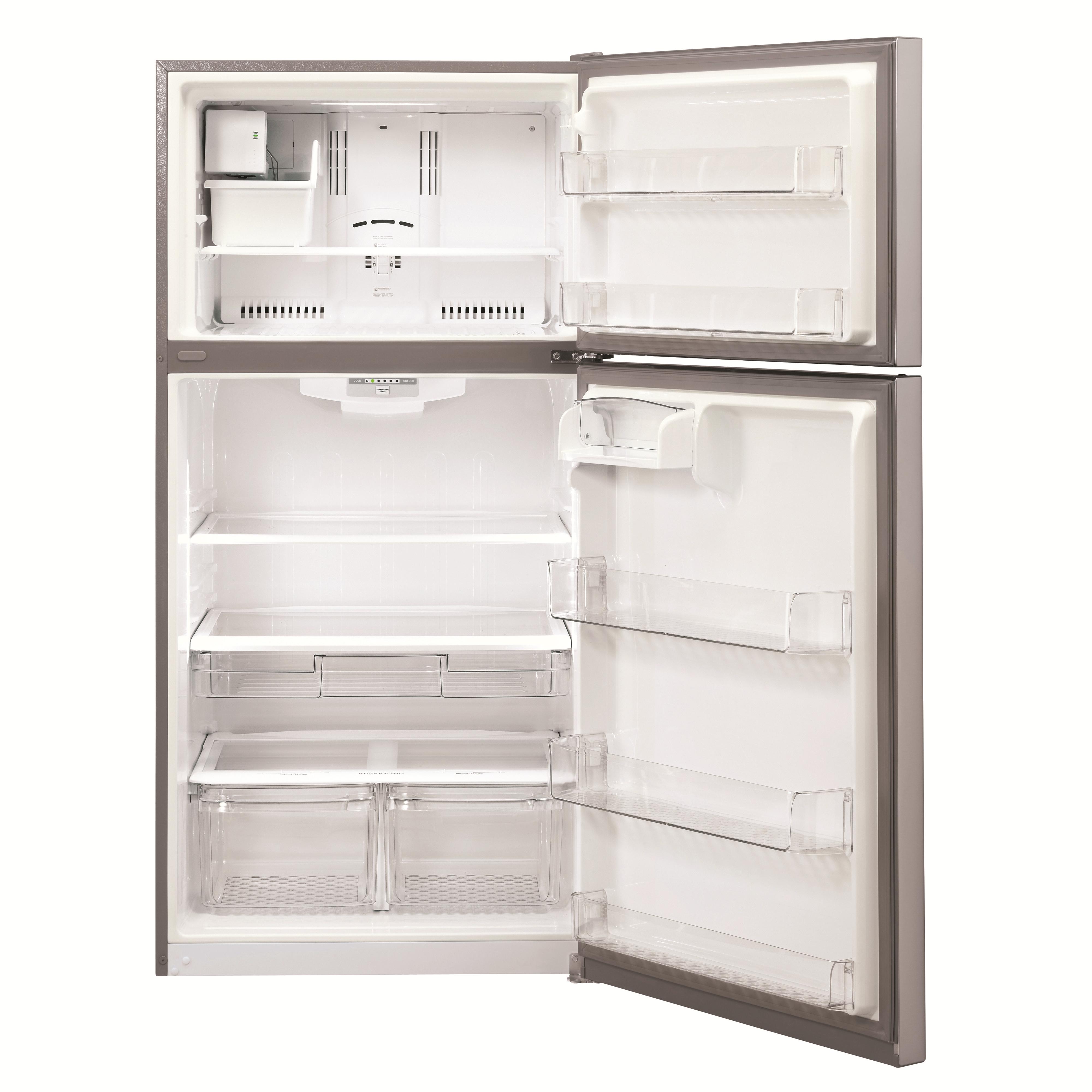 Top freezer refrigerator with sales ice maker